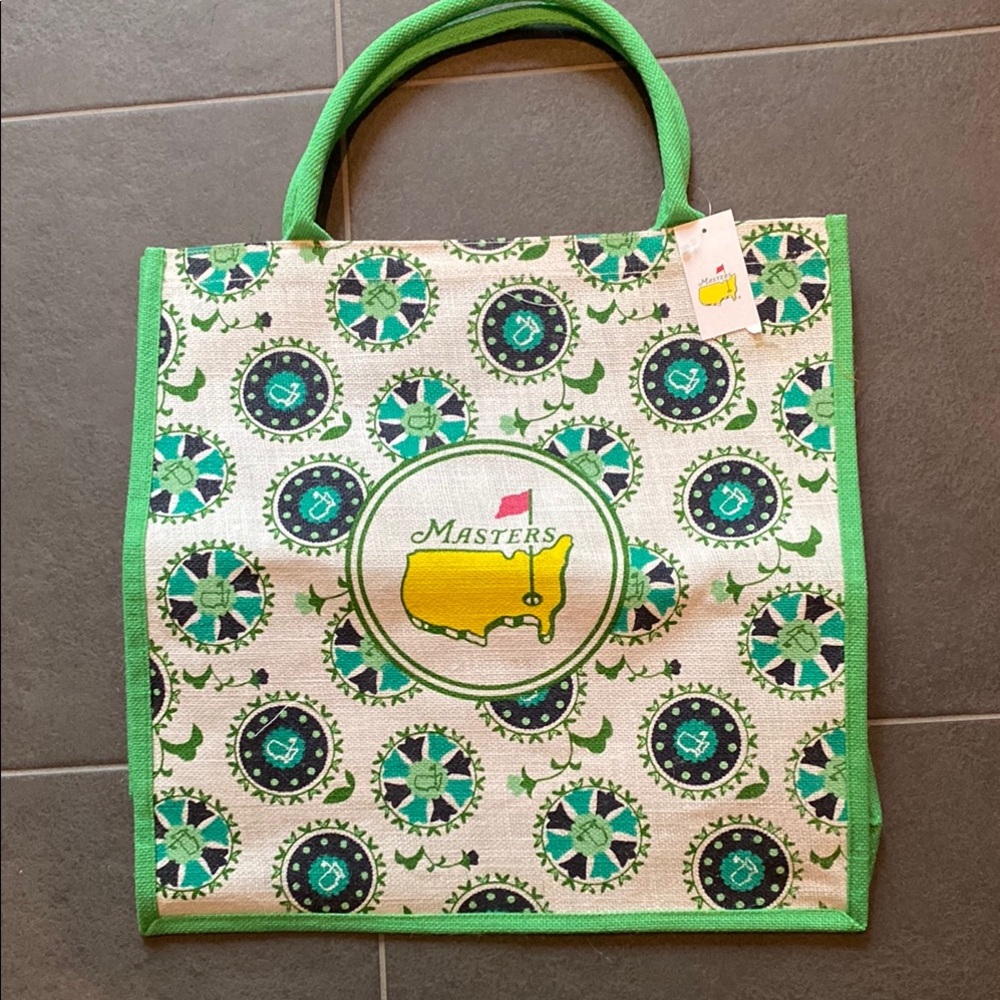 Masters Green and White Tote Bag